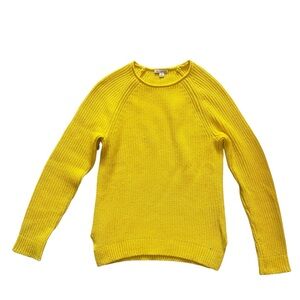 Gap‎ Designed & Crafted Bright Yellow Cotton Wool Blend Crew Neck Sweater XS